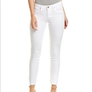 AG Stevie White Slim Straight Ankle Cut Jeans